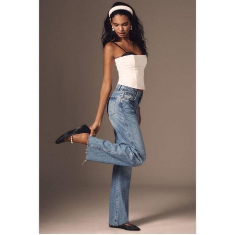 COPY - Reformation Val 90s Mid-Rise Straight-Leg Jeans Size 25( equals to size … - Picture 1 of 11